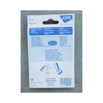 Gpi - 007003 - 12 patins feutre glisseur adhésif ø 22mm