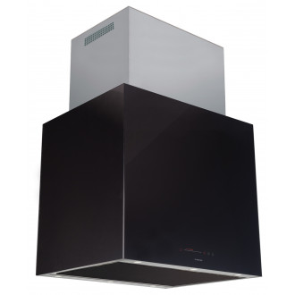 Nodor hotte îlot isla cube glass black noire