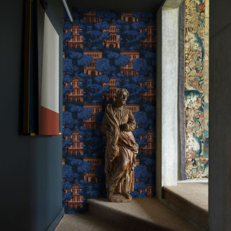 Papier peint architecture romaine - PALAZZO BLUE++