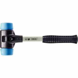 Maillet halder simplex tpe souple avec boîtier en fonte malléable renforcée et manche en fibre de verre - d=80 mm - 3701.080