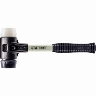 Maillet halder simplex caoutchouc chargé / superplastique avec boîtier en fonte malléable renforcée et manche en fibre de verre - d=50 mm - 3727.050