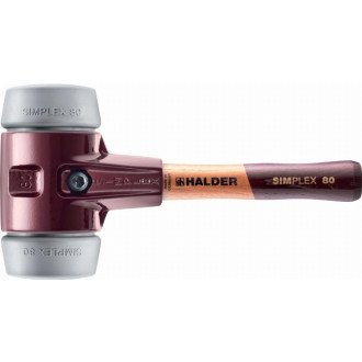 Maillet halder simplex tpe moyen avec boîtier en fonte malléable et manche en bois - d=80 mm - manche extra-court - 3003.082