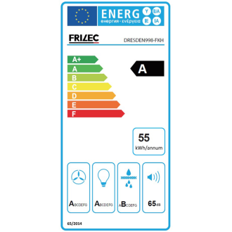 Frilec Hotte de ventilation 250 W 800 m³ DRESDEN998-FKH