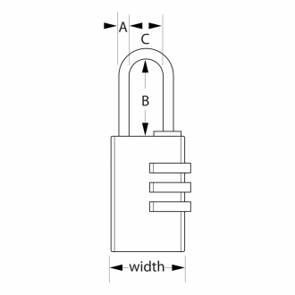 Master lock cadenas à combinaison aluminium argenté 30 mm 7630eurd