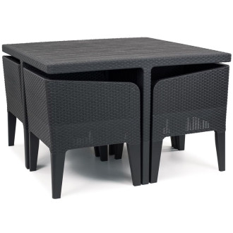 Keter jeu de salle à manger 13 pcs columbia graphite 234200