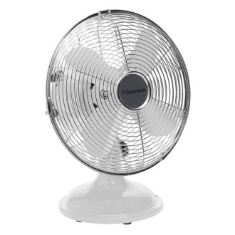 Bestron ventilateur de bureau rétro 30 cm blanc dft25w