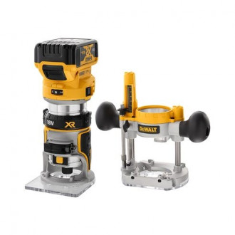 Affleureuse et défonceuse xr 18v 8mm (1/4") brushless 2x5ah li-ion avec coffret tstak