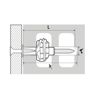 100 chevilles universelle polypropylène ø 10 x 60 mm - unic1060