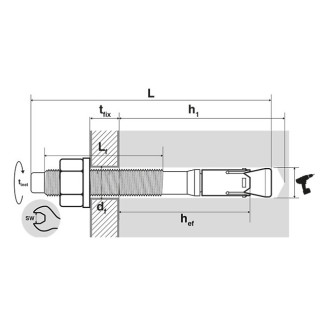 50 goujons d'ancrage inox a4 m10 x 90 mm  a4bz210x090 50 goujons d'ancrage inox a4 m10 x 90 mm  a4bz210x090