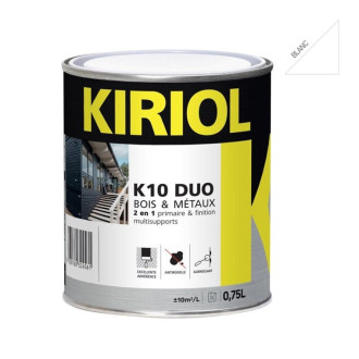 Primaire/finition K10 DUO à base de résines alkydes-kiriol - Couleur et contenance au choix