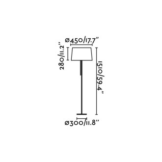 Lampadaire noir volta 1 ampoule