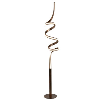 Lampadaire ribbon, marron et acrylique
