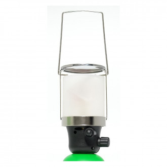 Lampe a gaz lg 400 m. Lampe camping piezo. Coque acier. Lampe de camping pour bouteille de gaz 190g perçable