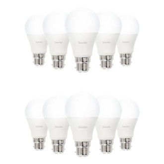 Lot de 10 ampoules led b22 9 watt (eq. 60 watt)