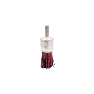 Brosse pinceau sur tige fil nylon pour décapage doux bois/métal D. 20 mm - Q. 6 x 17 mm - Gr. 80 - LEMAN - 120.021V