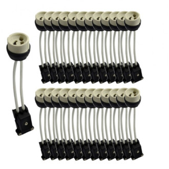 Lot de 25 douilles gu10 céramique avec domino connecteur - norme ce