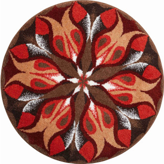 Tapis de salle de bain silent glow marron rond 100 cm