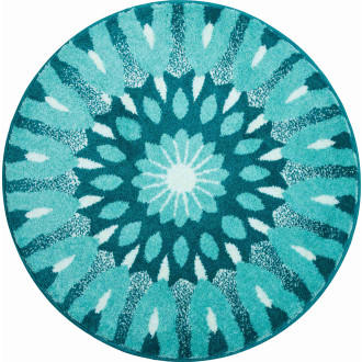 Tapis de salle de bain temple of the soul turquoise rond 100 cm