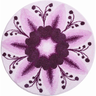 Tapis de salle de bain gift of tenderness violet rond 80 cm