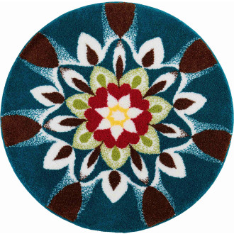 Tapis de salle de bain harmony vert rond 80 cm