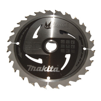 Lame carbure MFORCE bois MAKITA 165 x 20 mm 24 dents - B-32007