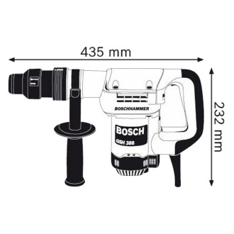 Brise-béton marteau piqueur sds-max 4.9kg 1050w 7.1j livré en coffret gsh 388 bosch 0611388003