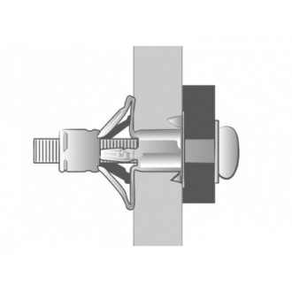 Boîte de 50 Chevilles placo Spyder M6x52 SCELL-IT - Ép.3-16 - Vis montée perçage 12 mm - 8S-MT