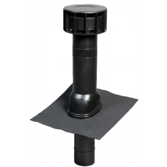 Terminal multivent diamètre 131 mm pour toit avec pente de 25° à 45° noir 189556