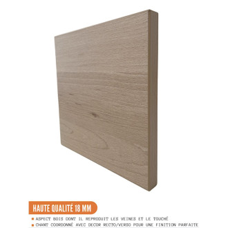 Cuisineandcie - meuble bas de cuisine eco chene naturel 1 porte 1 tiroir l 40 cm