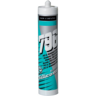 Mastic silicone neutre 796 DOW 310 ml - Noir - 7708011