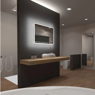 Miroir salle de bain LED rectangulaire auto-éclairant 80x70cm - Ulysse LED 80 Aurlane - MIR032