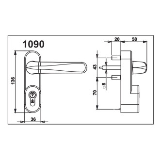 Module extérieur Noir 1090