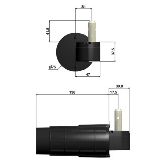 Motorisation radio WIBAT®  ø16 gauche