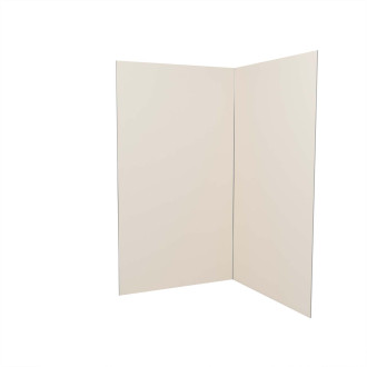 Pack 2 panneaux muraux en aluminium ivoire 120x210 cm + profilés finition et angle chrome Aurlane - PACP303