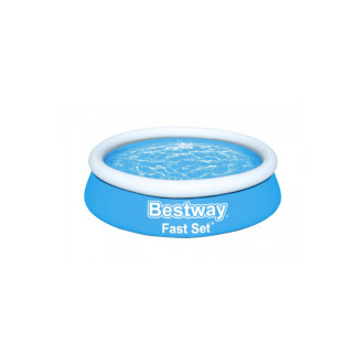 Pack bestway piscine auto-portante ronde - fast set - 183 x 51 cm - tapis de sol - 305 x 305 cm