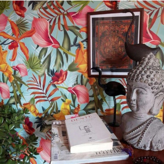 Papier peint floral balinais - BALINESE++