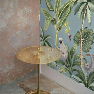 Papier peint gris singes de la jungle - JUNGLA GRIGIA++