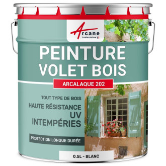 Peinture volet bois extérieur Arcalaque 202 - laque effet tendu longue durée arcane industries - Couleur et conditionnement au choix