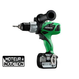 Perceuse visseuse à percussion 13 mm 14,4 V - 3  Ah Li-Ion HITACHi DV14DBL