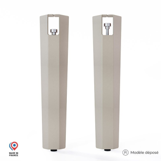 Lot de 2 pieds d'angle DECO-GEM pour table basse en acier Saphir, H.43 cm