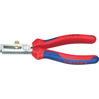 Pince à dénuder, tête polie, poignées à gaine en plastique, en acier spécial pour outils, Long. : 160 mm