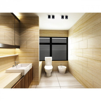 Plafonnier noir techno 1 ampoule 8 cm