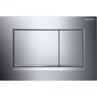 Plaque SIGMA30 double touche chromé brillant / chromé mat  Plaque SIGMA30 double touche chromé brillant / chromé mat