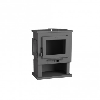 Fm poêle à bois en acier ch-2 9,5kw avec mini four top