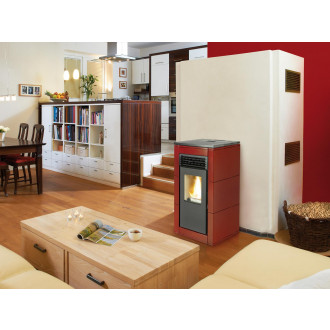 Ferlux poêle à granulés (pellets) nerea 10kw rouge impérial