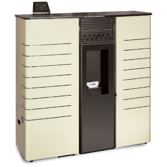 Poêle à granulés canalisable compact de couloir phoenix 9,4kw blanc perlé