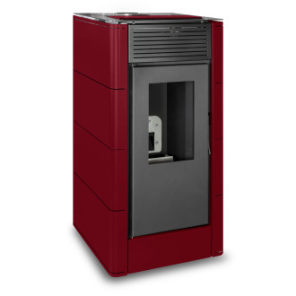 Poêle à granulés chaudière hydraulique selena hydro 16kw rouge impérial