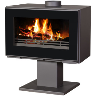 Poêle à bois unica 11kw / 14kw - grand foyer