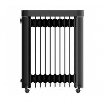 Radiateur bain d'huile 2000w 2 en 1 santorini black 3 puissances de chauffe thermostat + humidificateur intégré