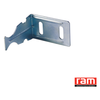 1 support de radiateur réversible à visser L83 acier zingué - 137407